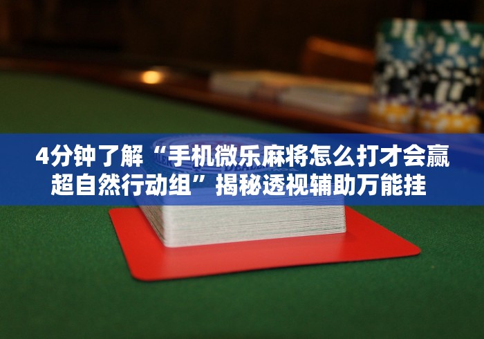4分钟了解“手机微乐麻将怎么打才会赢超自然行动组”揭秘透视辅助万能挂 