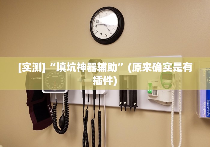 [实测]“填坑神器辅助”(原来确实是有插件)