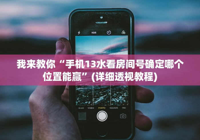 我来教你“手机13水看房间号确定哪个位置能赢”(详细透视教程)
