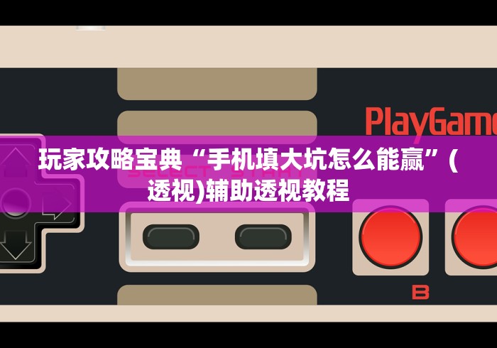 玩家攻略宝典“手机填大坑怎么能赢”(透视)辅助透视教程