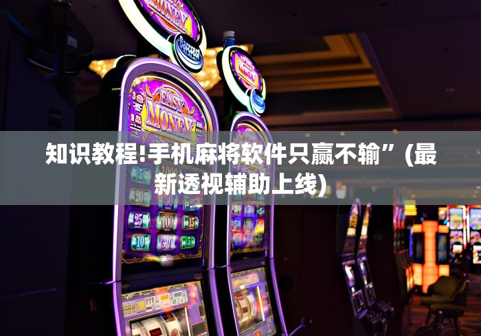 知识教程!手机麻将软件只赢不输	”(最新透视辅助上线)