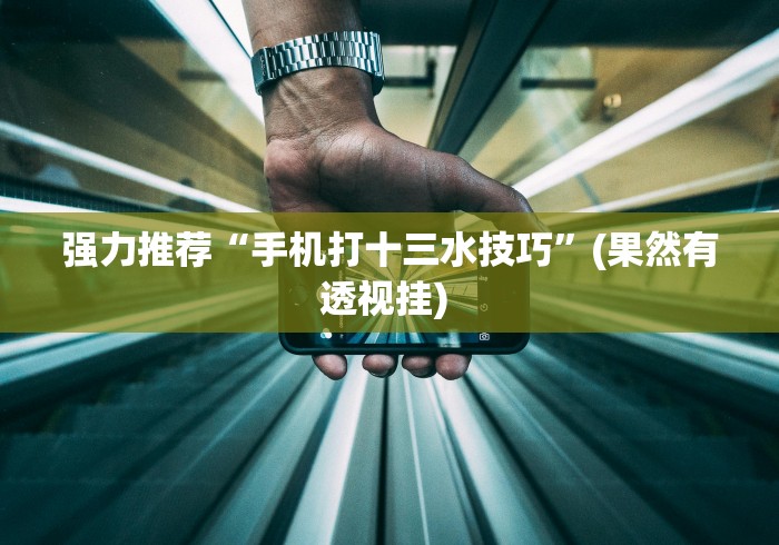 强力推荐“手机打十三水技巧”(果然有透视挂) 