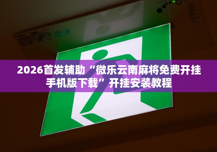 2026首发辅助“微乐云南麻将免费开挂手机版下载	”开挂安装教程