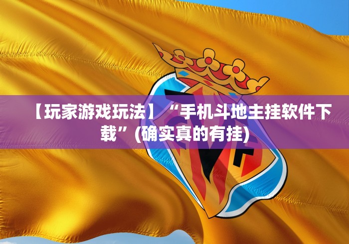 【玩家游戏玩法】“手机斗地主挂软件下载	”(确实真的有挂)