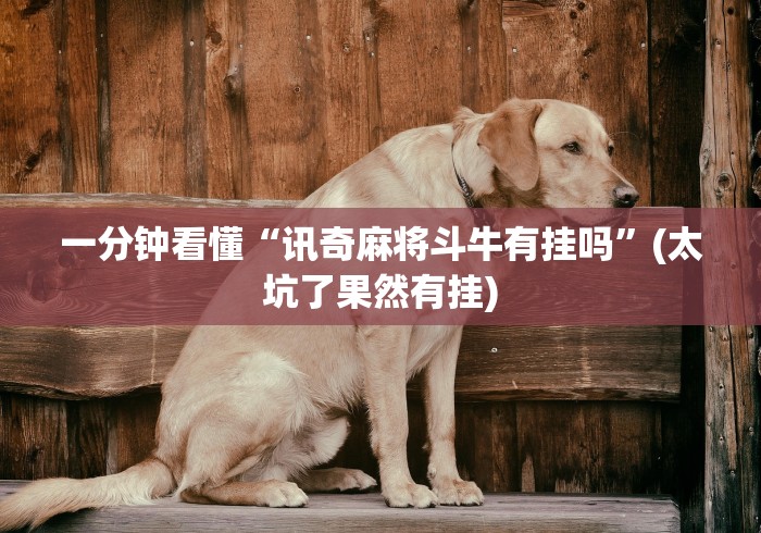一分钟看懂“讯奇麻将斗牛有挂吗	”(太坑了果然有挂)