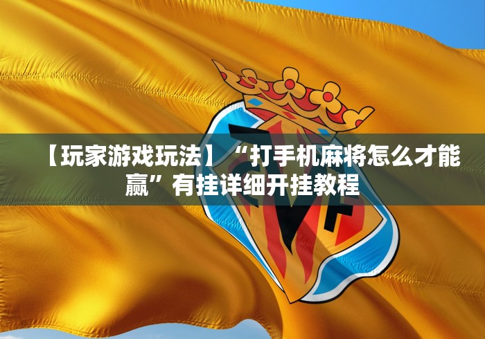 【玩家游戏玩法】“打手机麻将怎么才能赢”有挂详细开挂教程
