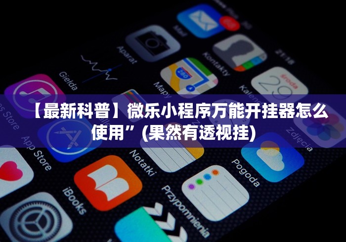 【最新科普】微乐小程序万能开挂器怎么使用	”(果然有透视挂)