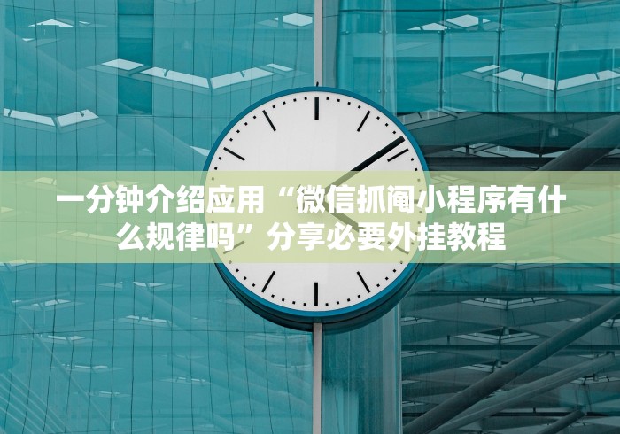 一分钟介绍应用“微信抓阄小程序有什么规律吗	”分享必要外挂教程