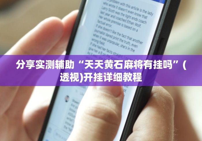 分享实测辅助“天天黄石麻将有挂吗”(透视)开挂详细教程