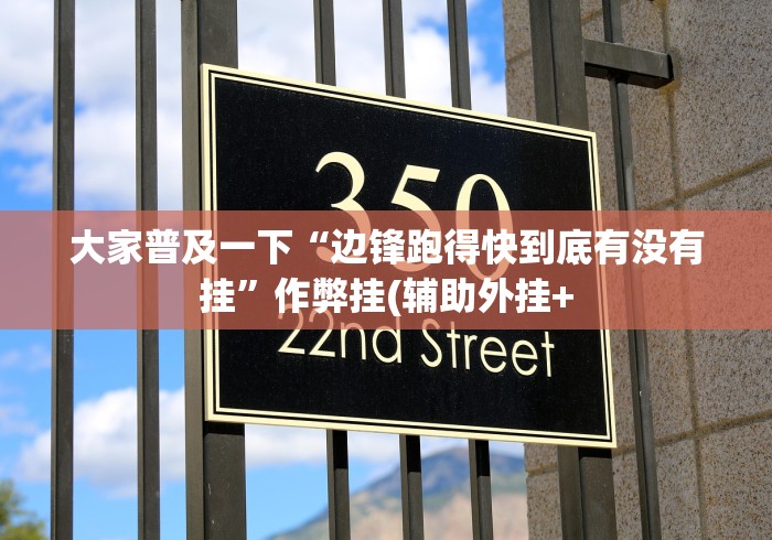 大家普及一下“边锋跑得快到底有没有挂	”作弊挂(辅助外挂+