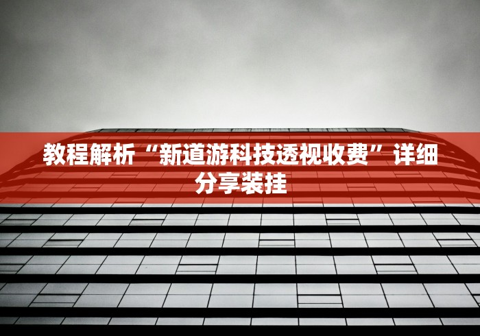 教程解析“新道游科技透视收费”详细分享装挂