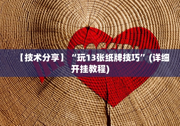 【技术分享】“玩13张纸牌技巧”(详细开挂教程)