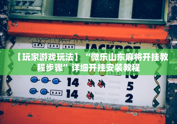 【玩家游戏玩法】“微乐山东麻将开挂教程步骤”详细开挂安装教程