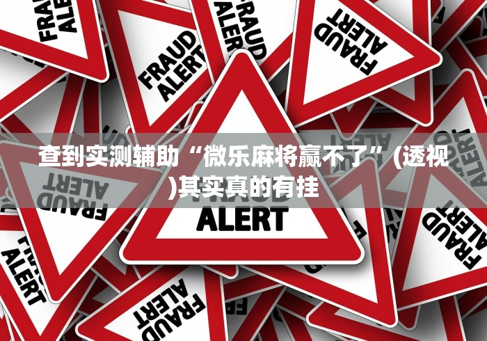 查到实测辅助“微乐麻将赢不了	”(透视)其实真的有挂