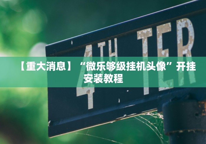 【重大消息】“微乐够级挂机头像	”开挂安装教程