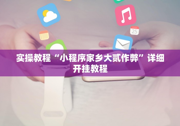 实操教程“小程序家乡大贰作弊	”详细开挂教程