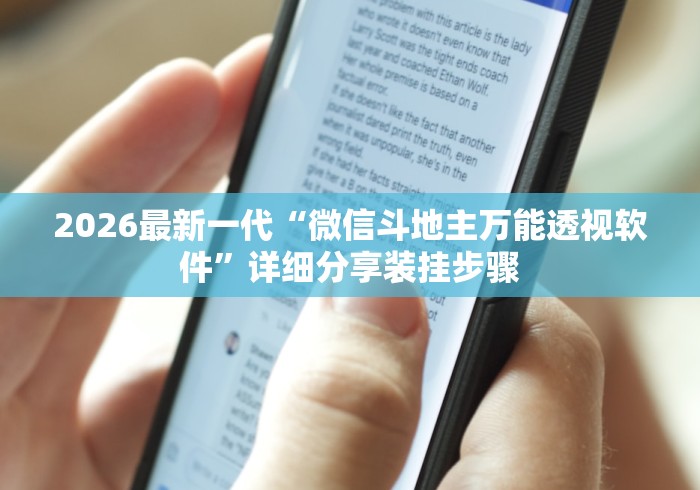 2026最新一代“微信斗地主万能透视软件”详细分享装挂步骤