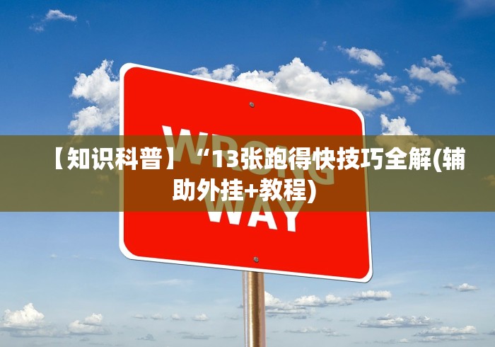 【知识科普】“13张跑得快技巧全解(辅助外挂+教程) 【知识科普】“13张跑得快技巧全解(辅助外挂+教程)