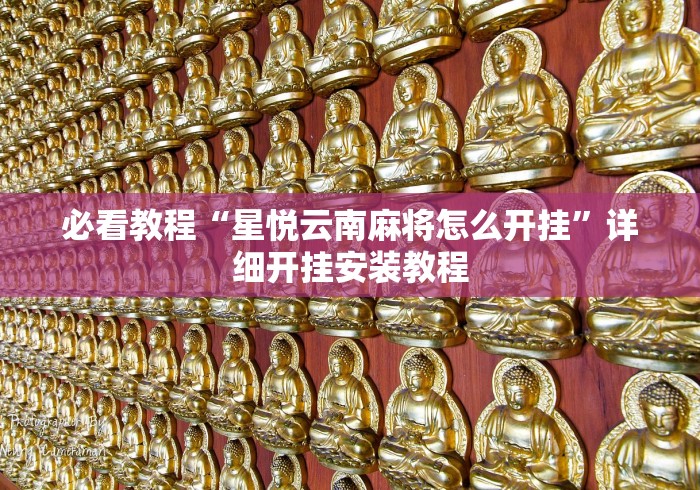 必看教程“星悦云南麻将怎么开挂	”详细开挂安装教程